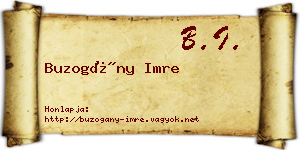 Buzogány Imre névjegykártya