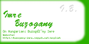 imre buzogany business card